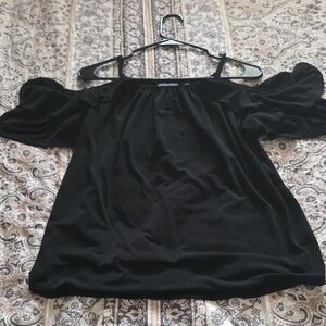 New York & Company Black Off-Shoulder Blouse